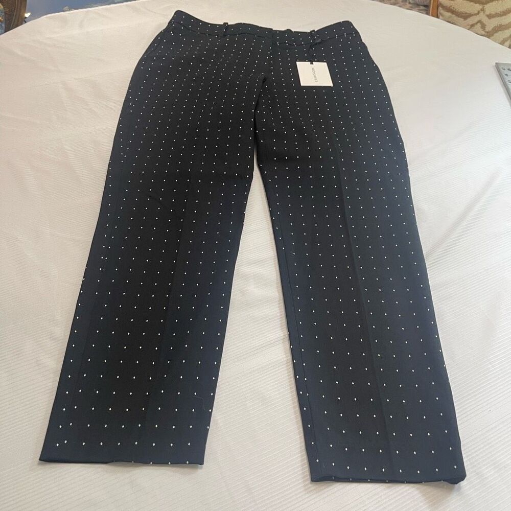 NWT 41 Hawthorn Black White Becca Straight Leg Printed Pants Size 10 New - Picture 1 of 8